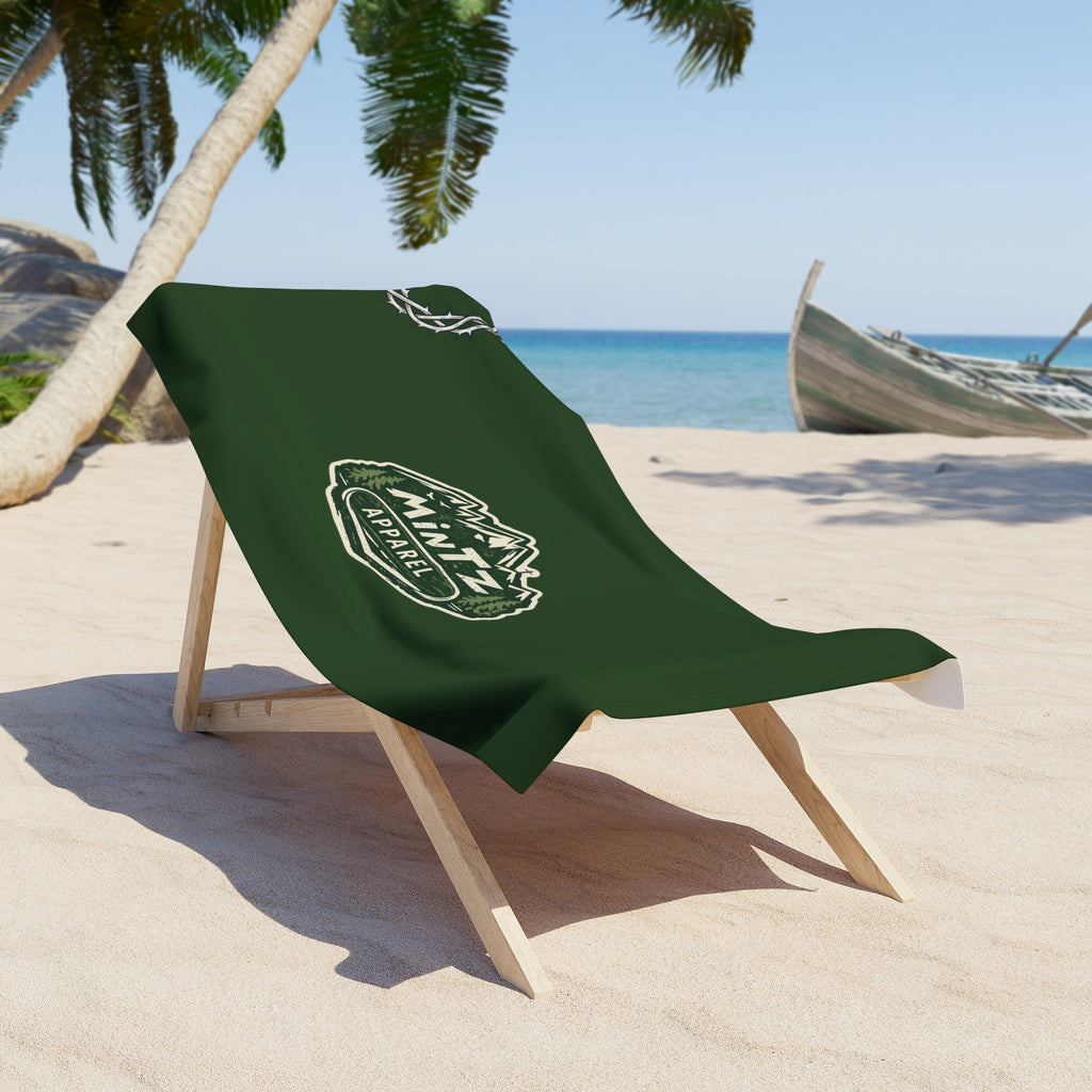 Beach Towel - Mintz Apparel Outdoor Logo Cotton-Blend Towel (Forest Green)