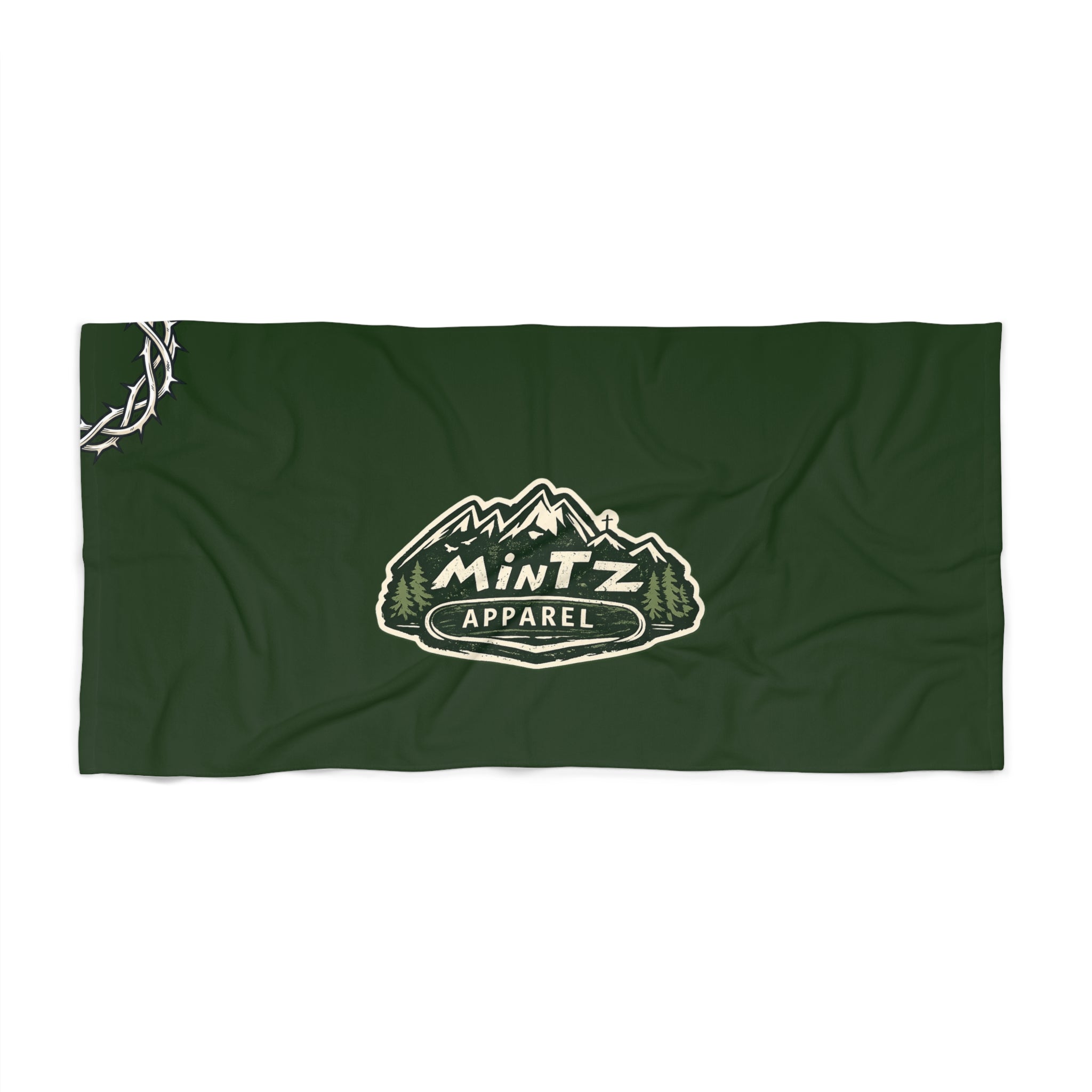 Beach Towel - Mintz Apparel Outdoor Logo Cotton-Blend Towel (Forest Green)