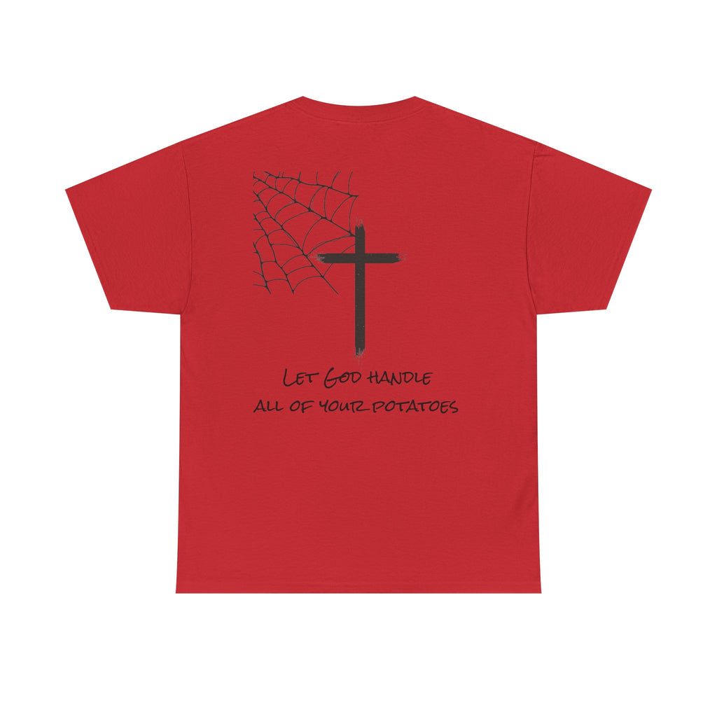 Faith Spider Tee — "Brand New Faith" Cross & Spiderweb Christian Graphic T‑Shirt