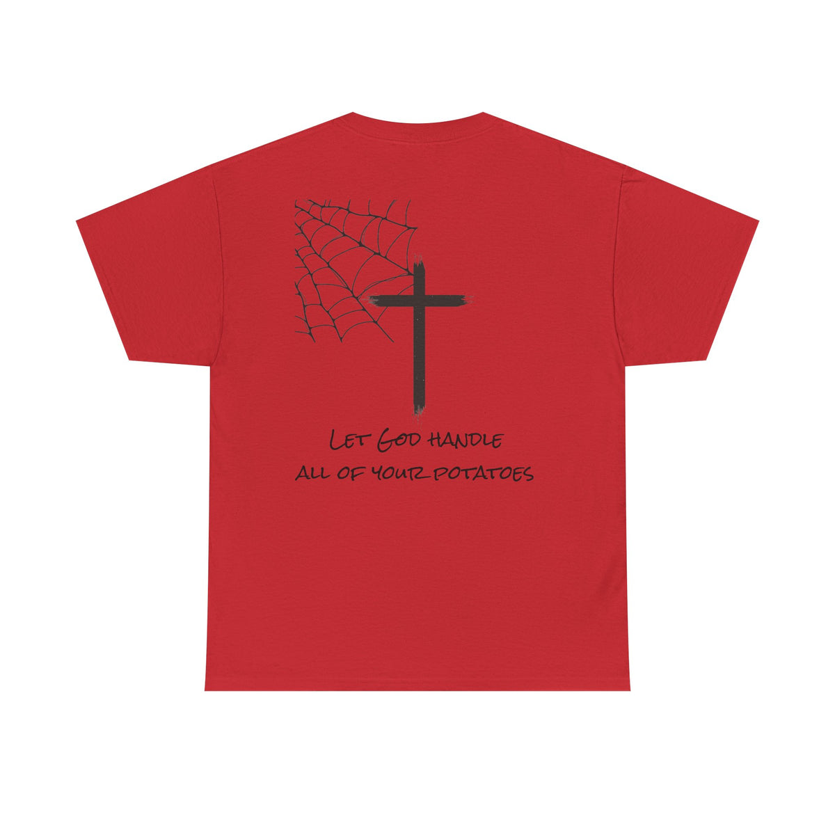 Faith Spider Tee — "Brand New Faith" Cross & Spiderweb Christian Graphic T‑Shirt